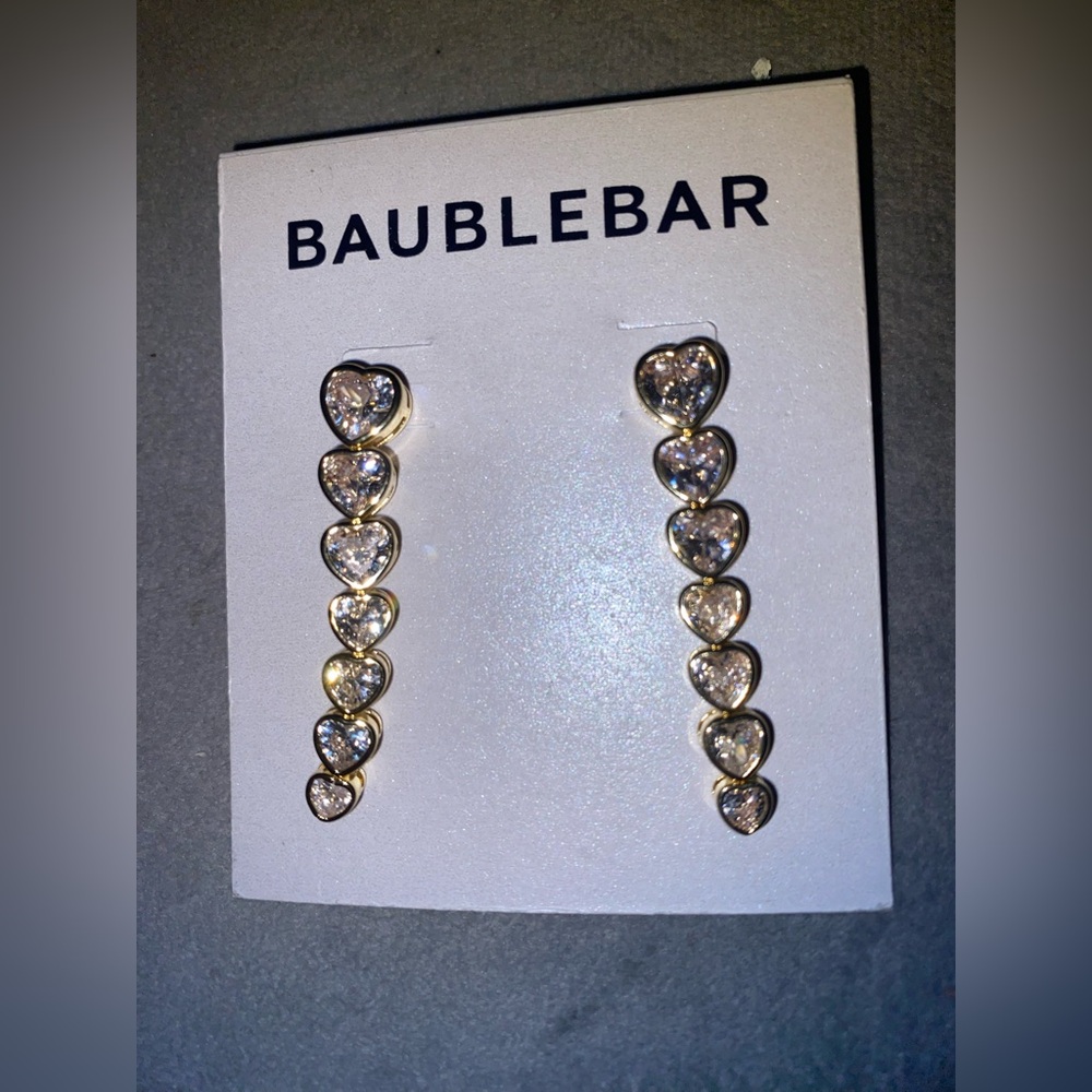 BNWT BaubleBar Aria Gold Heart Drop Earrings $44